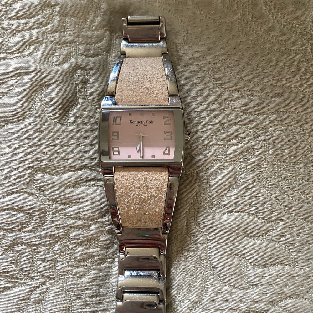 Kenneth Cole pink suede bracelet watch